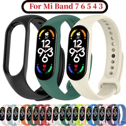 Sportowy pasek silikonowy dla Xiaomi Mi Band 7 6 5 4 3 bransoletka nadgarstek Miband 7 pasek na pasek dla mi band 6 5 4 3 Correa akcesoria