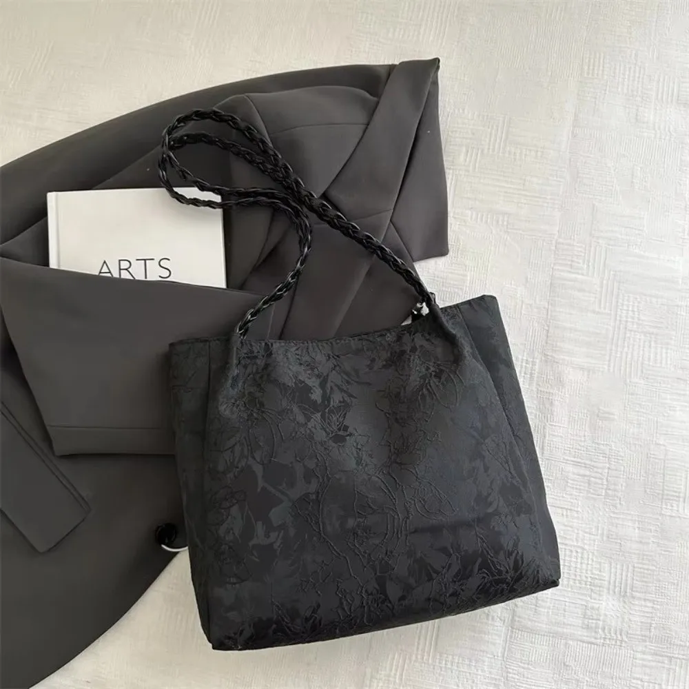 

Texture Leisure New Chinese Style Shoulder Bag Versatile Antique Hanfu Element Tote Bag Large Capacity Work Storage Bag Gift