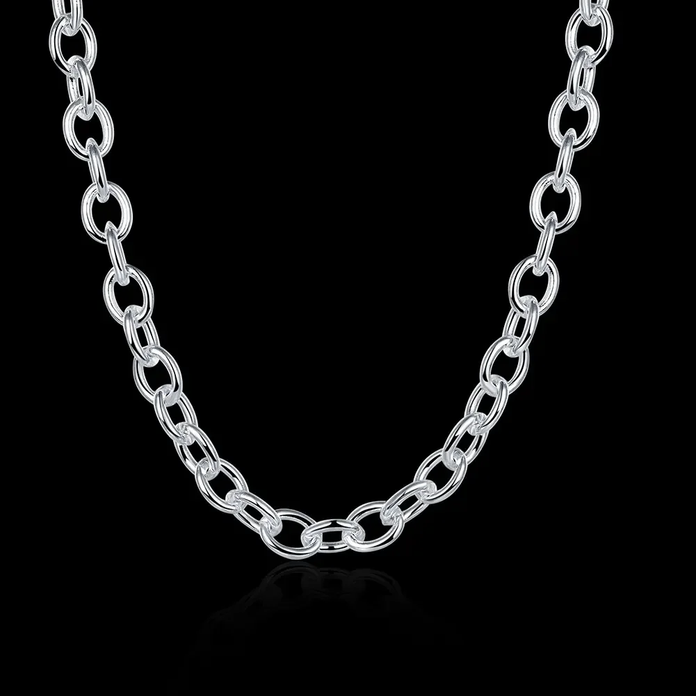 Collana classica in argento Sterling 925 di alta qualità calda per donna uomo moda charms catena gioielli di lusso regali di festa per feste