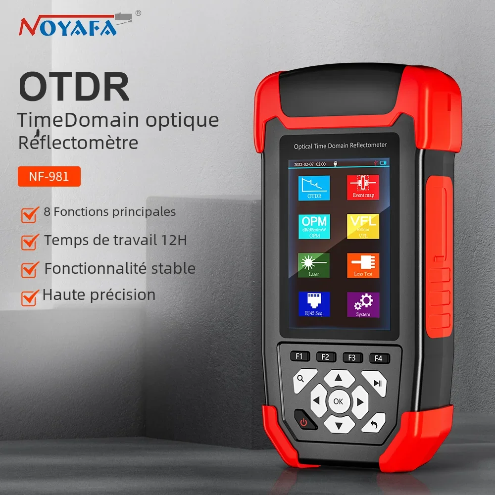 NOYAFA NF-981 OTDR Fiber Optic Fault Detector Optical Power Meter For OPM VFL OLS Event Map Ethernet Fiber 10m-60km Cable Tester