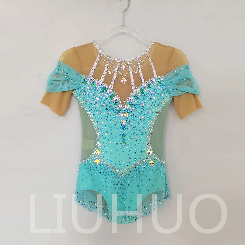 LIUHUO Rhythmic Gymnastics Leotard Competitive  Cheerleading Performance For Children