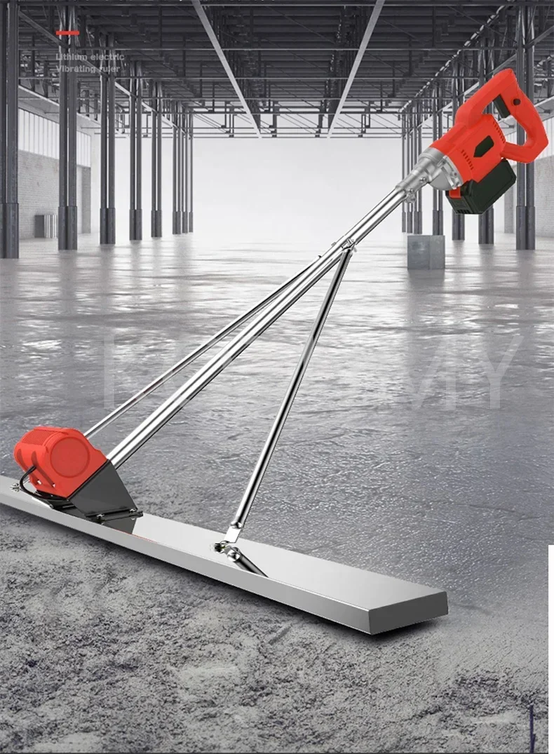 Electric Concrete Polisher level Floor Vibration Ruler Mortar Vibrator Screed Concrete Leveling Machine 48V 1m-2m