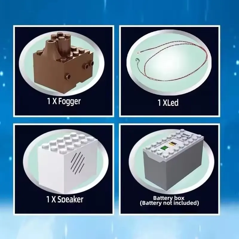 قالب الملك 16011 عيد الميلاد سانتا سنو خشبية الغابات منزل اللبنات شجرة فيلا الجليد مع ألعاب خفيفة للأطفال الهدايا