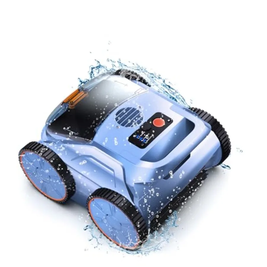 2026 New Robotic Pool Vacuum Robotic Pool Cleaner for Inground Pools Smart Navigation Floor Wall Waterline Cleaning 150 Mins Ru