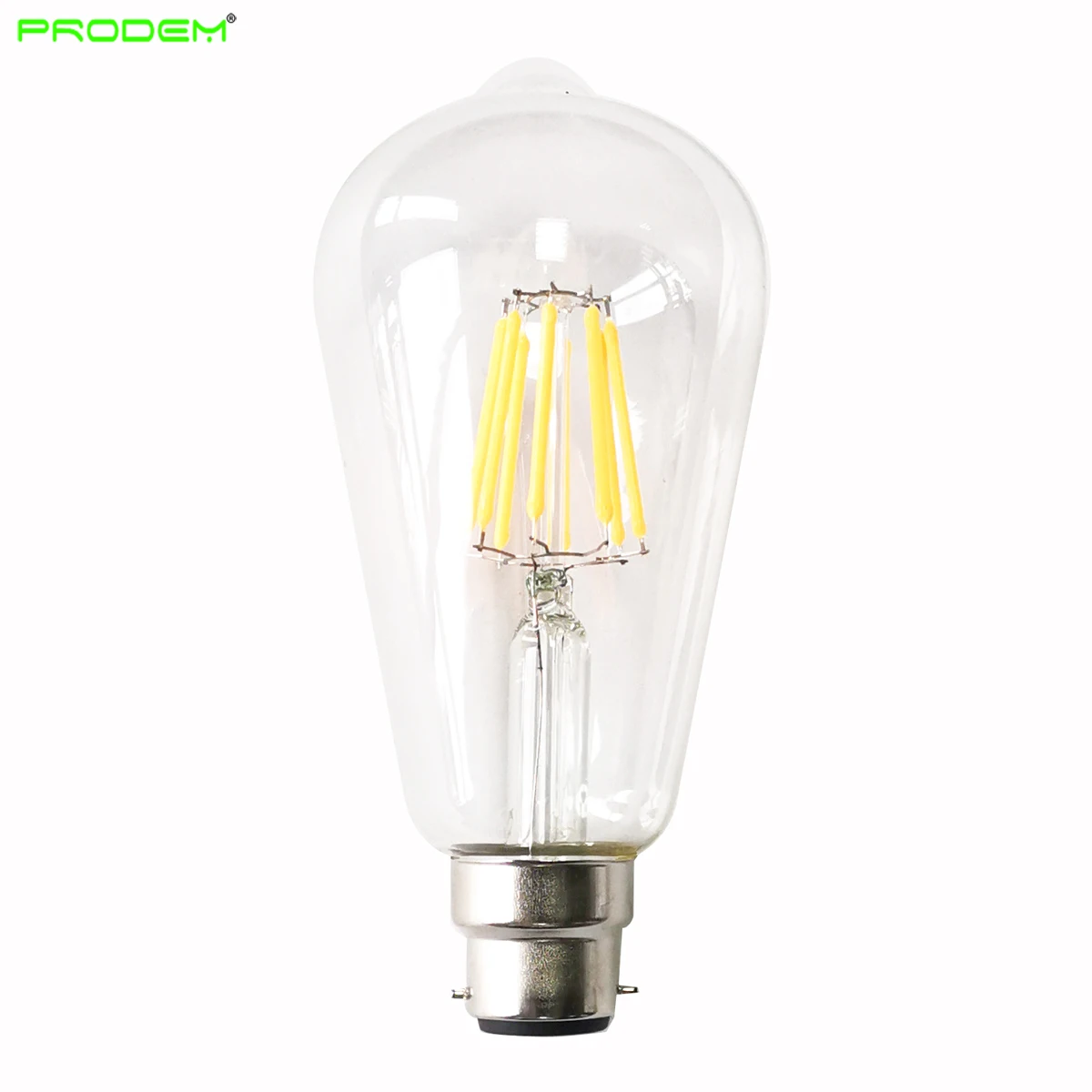 

120V 220V 230V 2 PACK 6W 8W LED Vintage Bulb Filament Bombila Clear Glass Bombilla B22 Bayonet ST64 ST19 2 YEAR WARRANTY