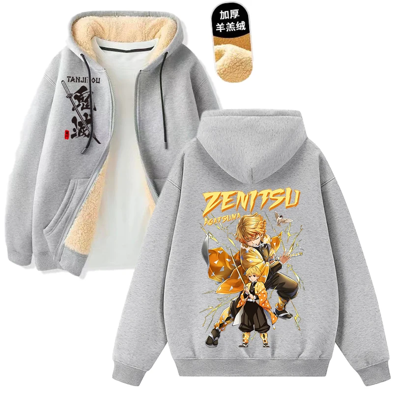 Demon Slayer Volwassen Hoodie Jas Winter Tops Jas Vrouw Man Hoodie Sweatshirt Giyu Tomioka Tanjiro Anime Kleding Harajuku Jas