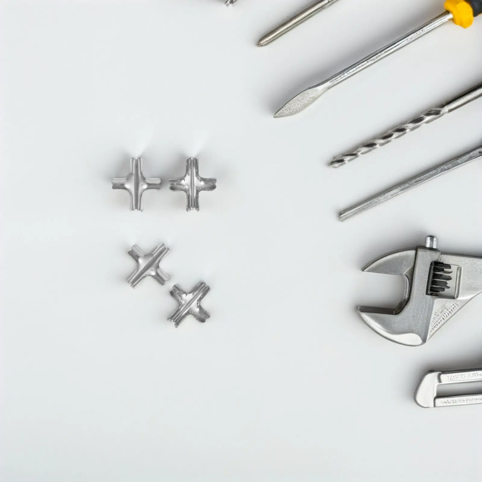 100Pcs Stainless Steel Cross Buckle for Invisible Anti-Theft Net Wire Rope Clips Safety Net Cross Connector Window Balcony Use