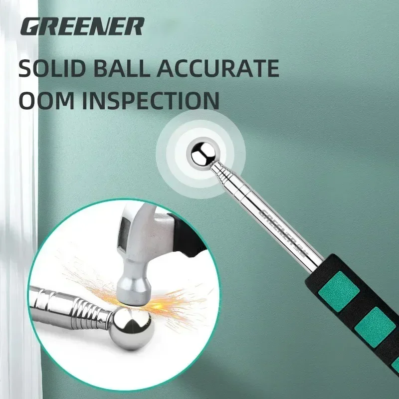 Stainless Steel Hollow Drum Hammer Professional House Inspection Tools Hollow Drum Hammer Ceramic Tiles Walls Testing Accessory