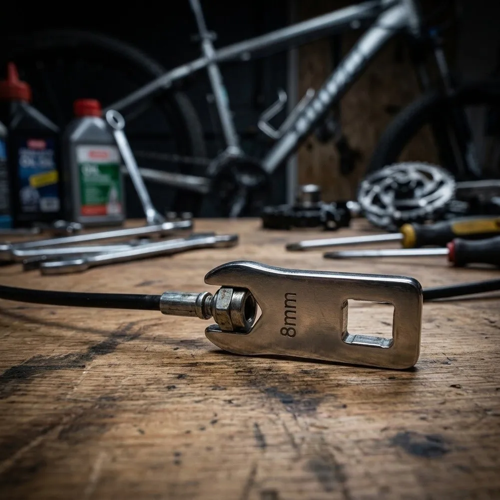 8mm Crowfoot Wrench Head Compatible with 1/4 Inch Drive Ratchets for Precision Nut Tightening and Mechanical Maintenance