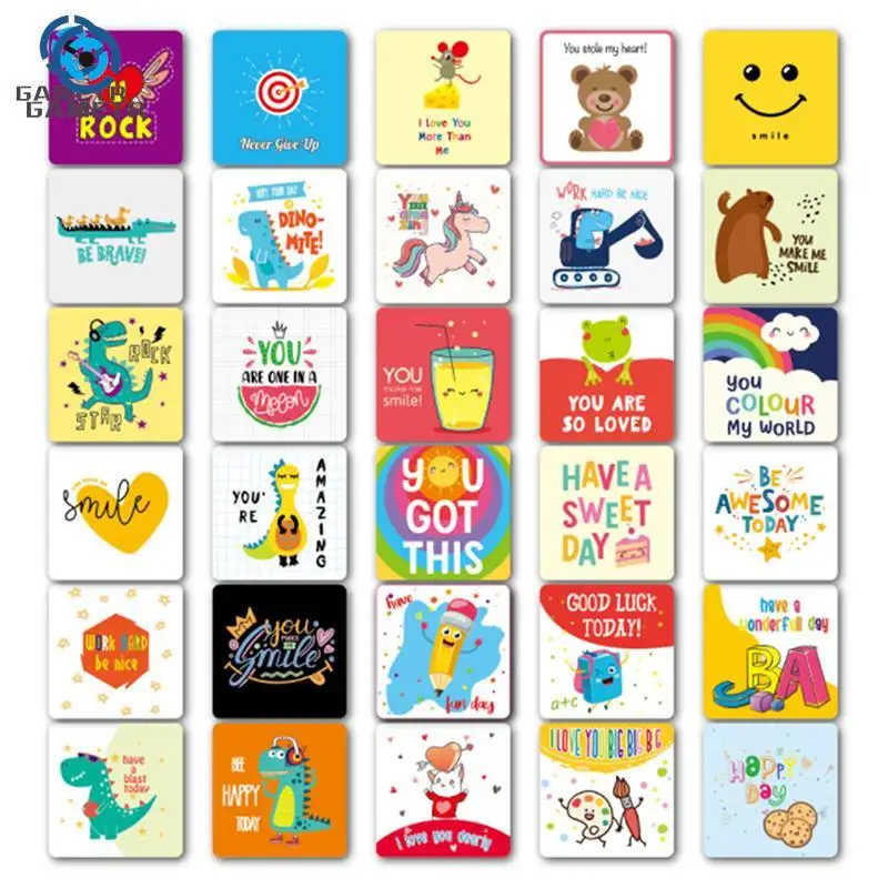 60pcs Lunch Box Notes for Kids Cute Lunchbox Notes for Kindergartners Cute Decoration Notes Children's Lunch Box Cards