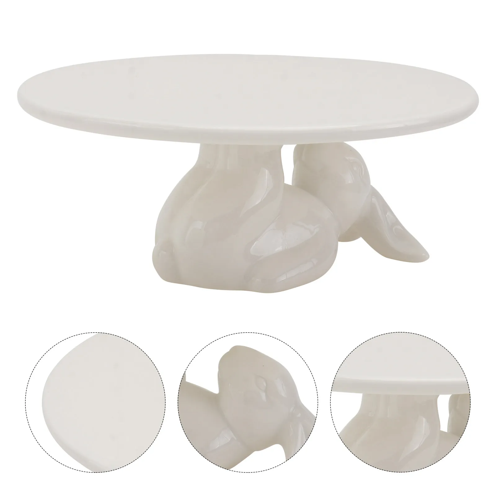 1Pcs Round Ceramic Plate For For Cake Home Cooking Cartoon Shape Baking Dessert Tray Multi-purpose Chic