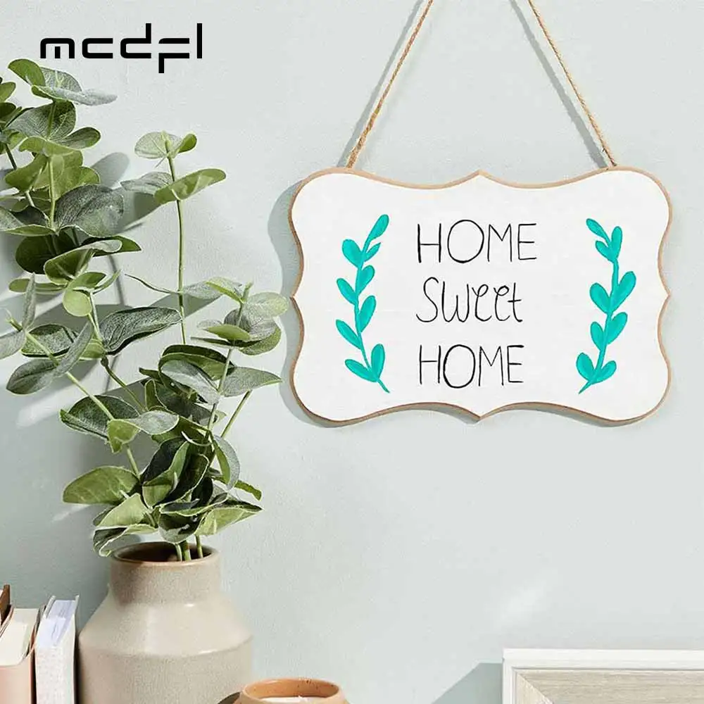 MCDFL Decorative Boards Welcome Sign Custom Wood for Crafts Blank Plaques Plates and Panels Wedding Open Door Wall Hanging Decor