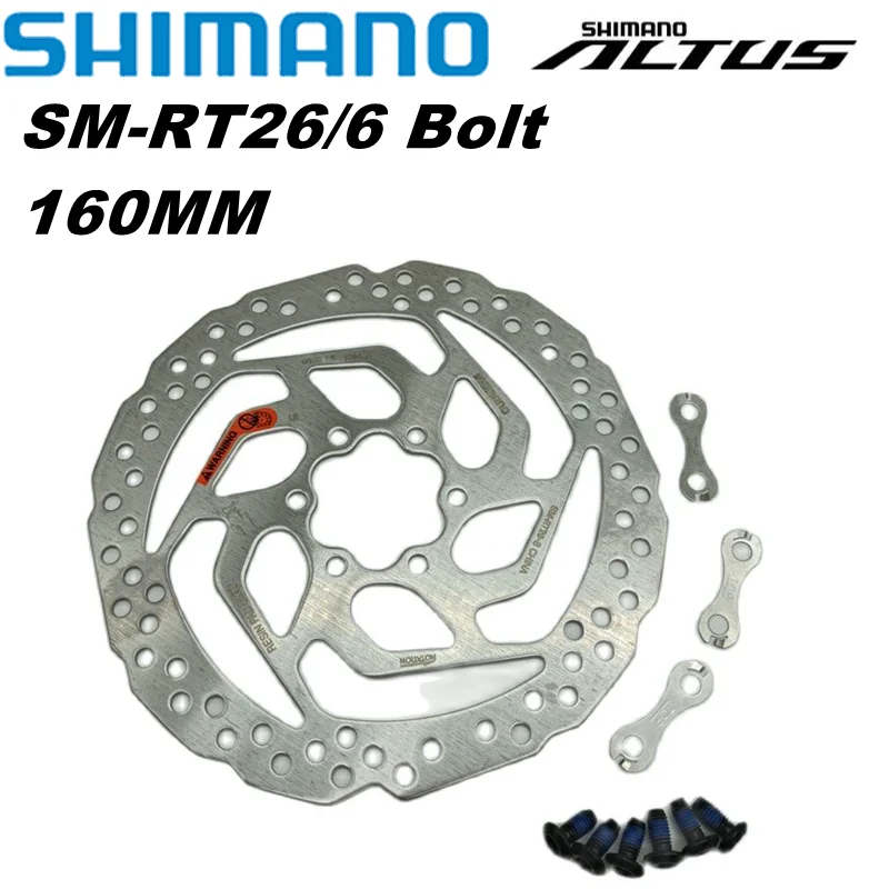 SHIMANO ALTUS M2000 SM-RT26- 6-Bolt - Disc Brake Rotor - 180/160 mm Original parts