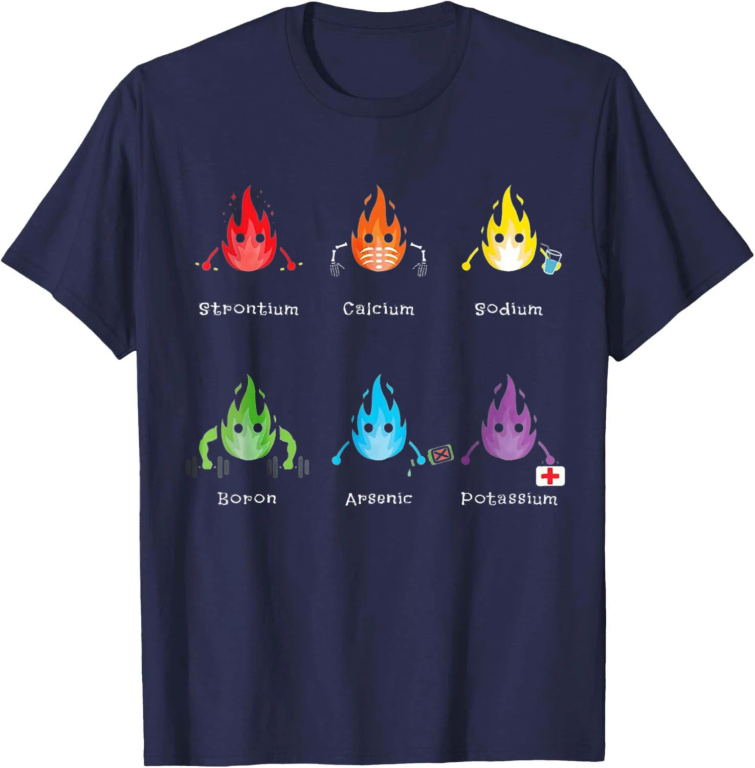 Periodic Elements Chemistry Lovers Science Teacher T-Shirt Short Sleeve Tee Cotton Vintage Clothes Tops Camiseta Streetwear