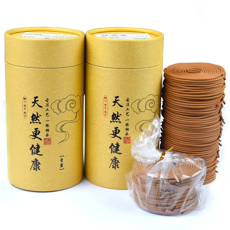 Natural Sandalwood Coil Incense, Indoor Smell Burning, Home Fragrance, Buddha Yoga, 120 Plate, Aromatherapy