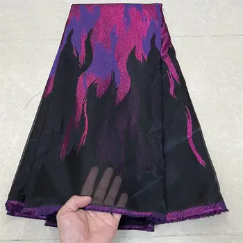 2025Nové prémiové africké nigerijské tylové krajkové látky organzové výšivky guipure brokát žakárové svatební šaty společenské šaty 5yardů 10 nejlepší prodej tradiční nigerijská svatební látka - №8