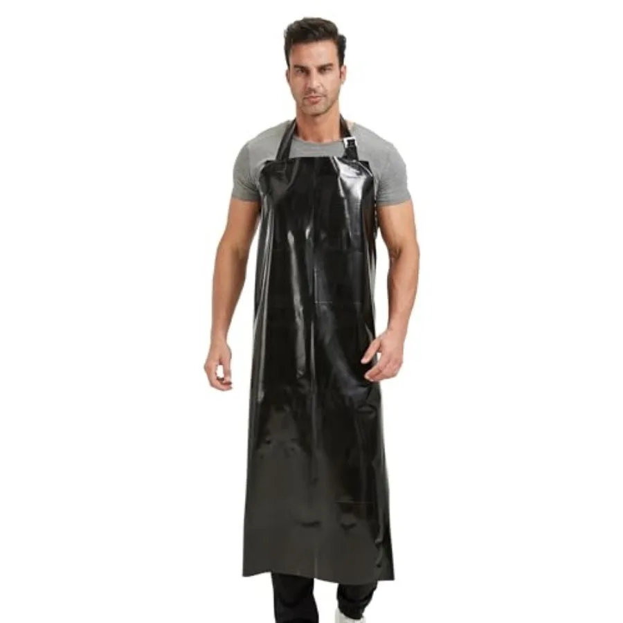 

TPU Waterproof Apron Lightweight Industrial Work Apron with Adjustable Buckle Butcher Aprons for Dishwashing Grooming