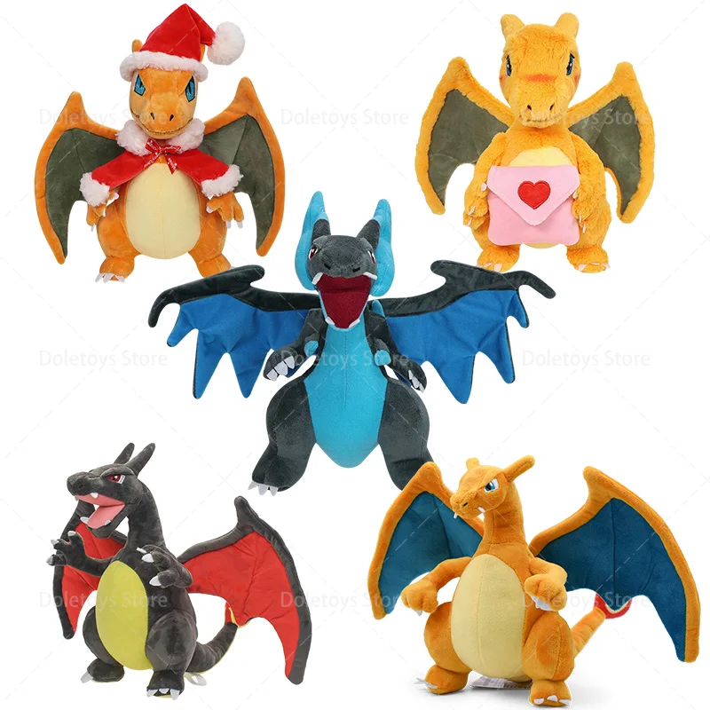 34 Styles Fire Attribute Pokemon Plush Charizard Ho-Oh Litwick Charmander Alolan Marowak Soft Stuffed Peluche Kids Xmas Gift