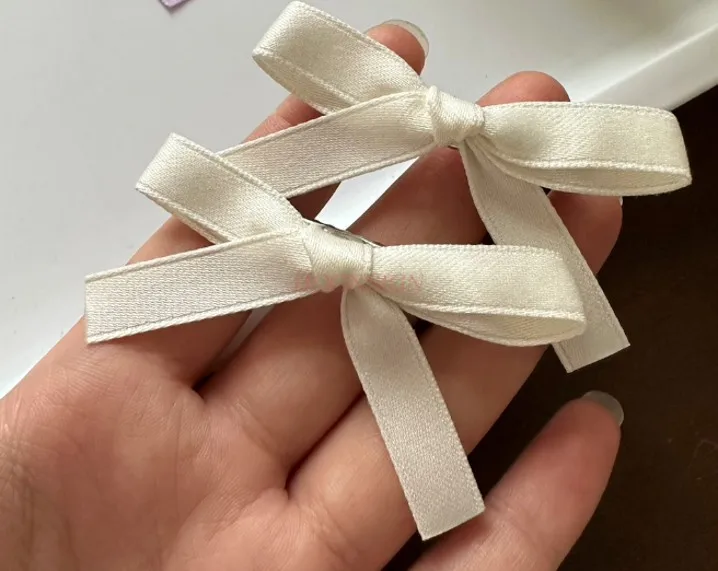 لطيف فتاة الشريط القوس دبوس الشعر منقار البط كليب الجانب دبوس الشعر #6