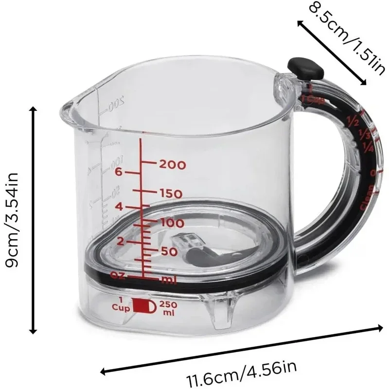 

Four-In-One Adjustable Measuring Cup Multi-Functional Measuring Cup With Scraper Type Sealed Base Kitchen Cube Cup Cooking Tool