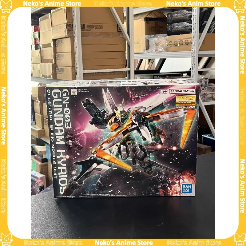 【En stock】BANDAI MG 1/100 Gundam Kyrios GN-003 Kit de modelo Transformable Gundam 00 figura de acción muñeca de escritorio regalo coleccionable