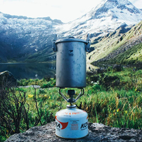 KEITH Pure Titanium Rice Cooker Camping Lightweight Micro-Pressure Pot 900ML Multi-Functional Pot Set