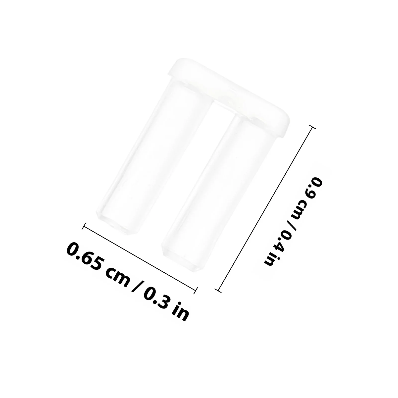 سدادات ضغط بلاستيكية شفافة للنظارات بدون إطار، طقم إصلاح الملحقات، البطانات ذات الأكمام المطاطية المزدوجة #3