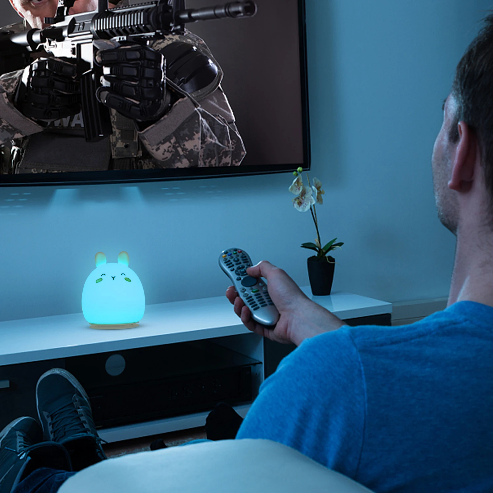 

1 Pc USB Charging Night Light Adorable LED Lamp Soft Silicone Color Changing Table Lamp Baby Room Parenting Night Light