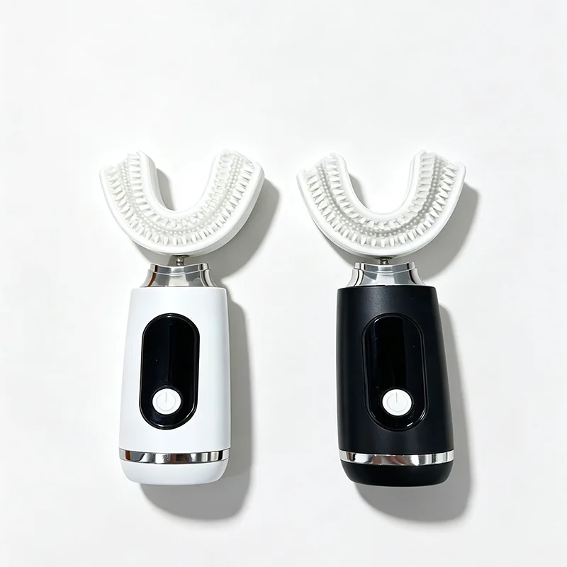 Smart U‑Shaped Sonic Toothbrush, Hands‑Free Silent Vibration, Waterproof Portable, Replaceable Brush Head, Tongue Scraper