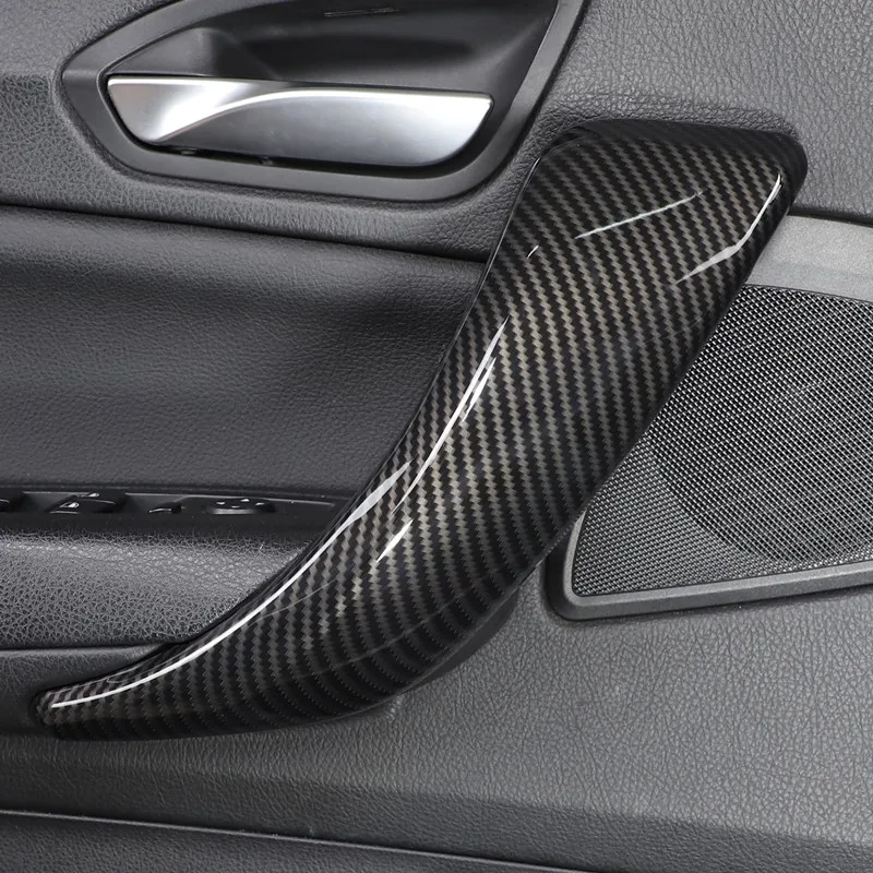 ABS Carbon Fiber Car Styling Interior Door Handle Pull Doorknob Panel  Cover Trim For BMW 1 2 Series F20 F21 F22 F23 2012-2017