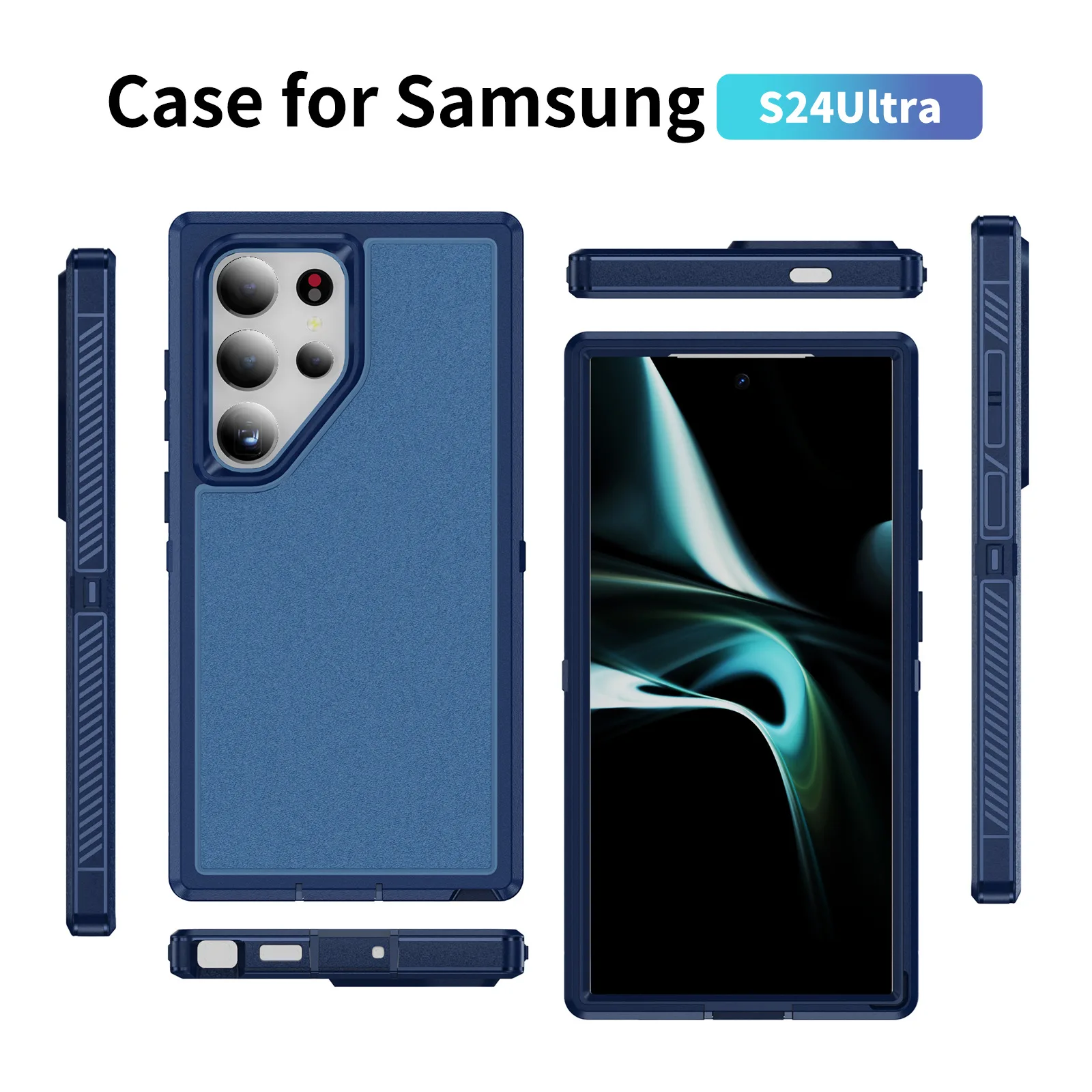 New Case for Samsung Galaxy S24 Ultra S24 Plus Three-in-one Phone Case for S23 Frosted Phone Case Anti-fall and Anti-fingerprint