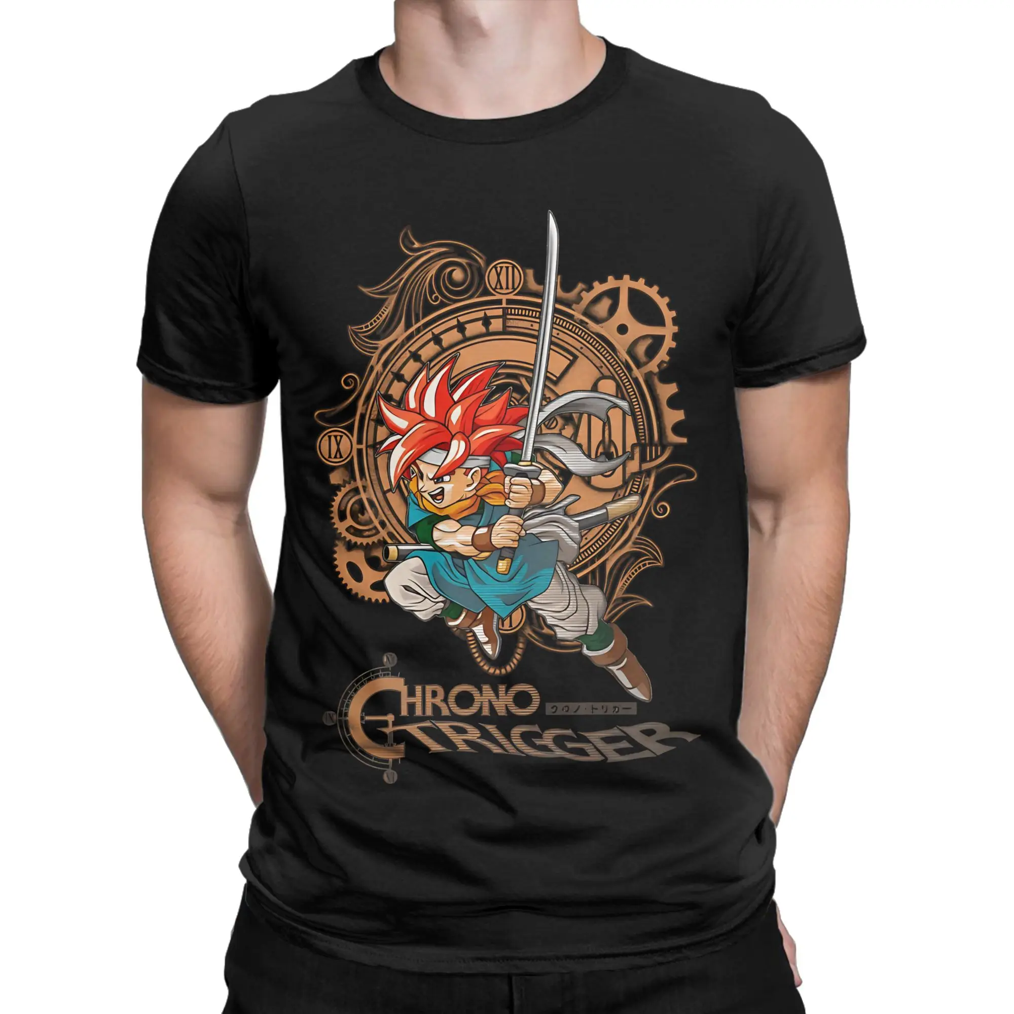 Chrono Trigger painitng Funny 100% Cotton T-Shirt Chrono Trigger Tees Tops For Men
