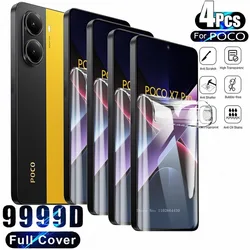 4PCS Hydrogel Film For POCO X7 Pro X5 X4 X3 NFC M5S M4 M3 M6 F6 F5 F4 C65 C75 Gel Film Screen Protectors For POCO X6 Pro 5G Film