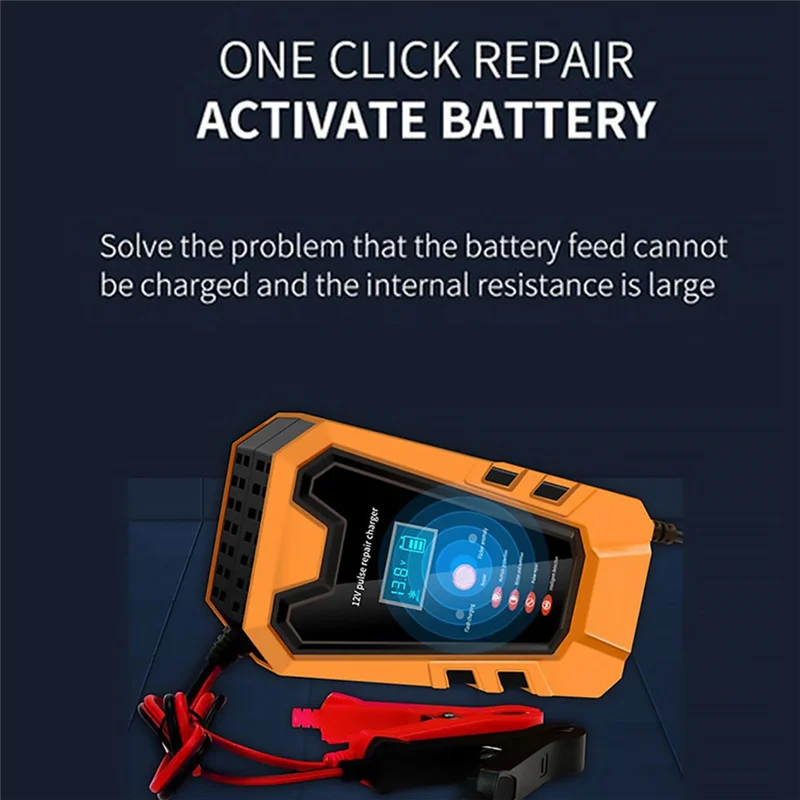 

Digital Display 12V6A Smart Car Motorcycle Automotive Repair Maintainer Overcharge Protection Wide