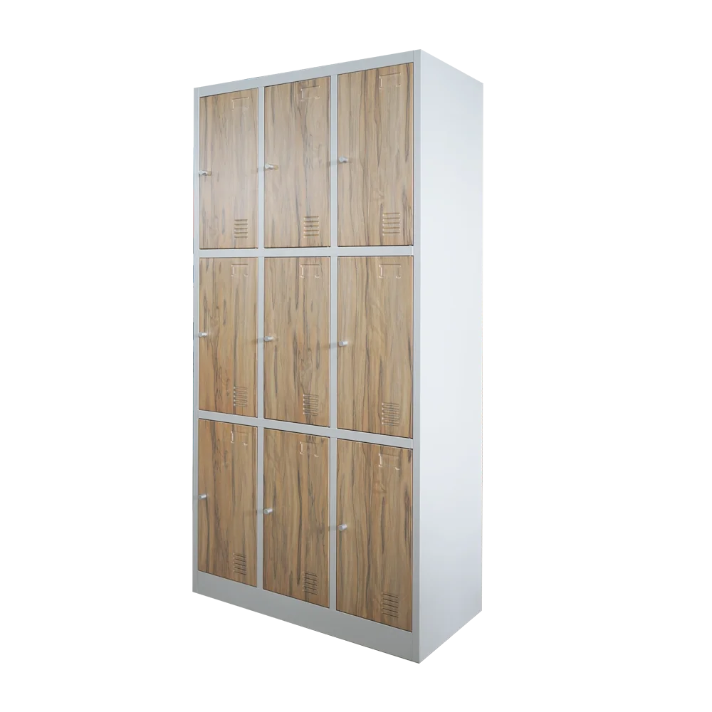 for Modern 12-Door Steel Gym Locker Cabinet Foldable Metal Wardrobe with 12 Doors for Bedroom Use