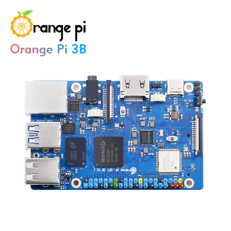 Orange Pi Computador de Placa Única, RK3566, Placa de Demonstração de Vídeo Executar Android Linux OpenHarmony OS, RK3566, WiFi, 4K, 3B, 1.8GHz