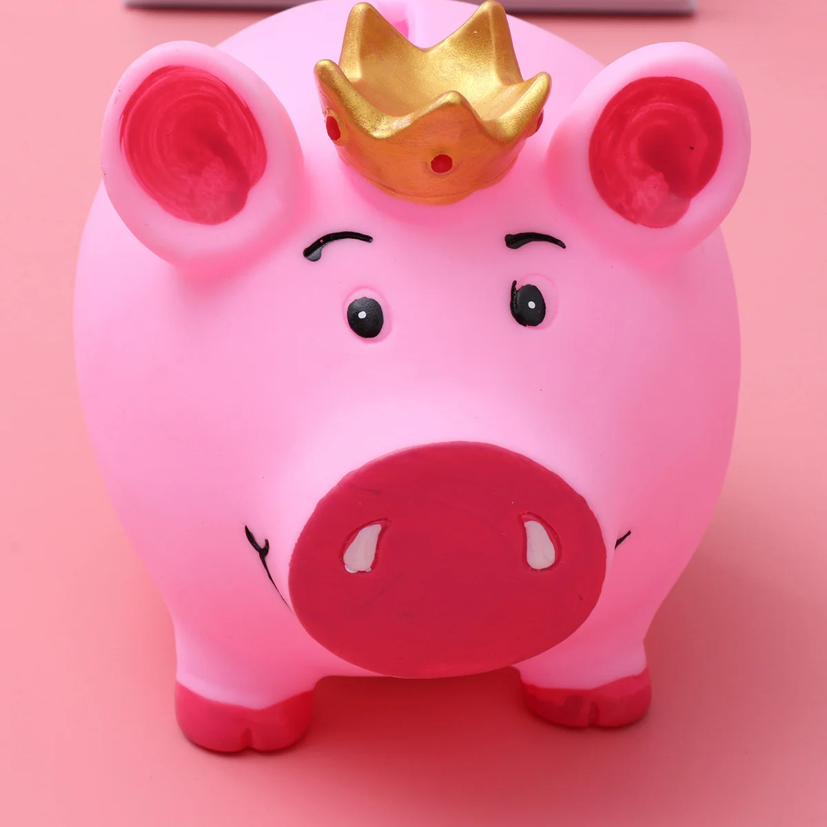 

Small Plastic Crown Pig Piggy Bank Durable Savings Coin Box Storage Box Gift Home Decor Plastic Piggy Bank