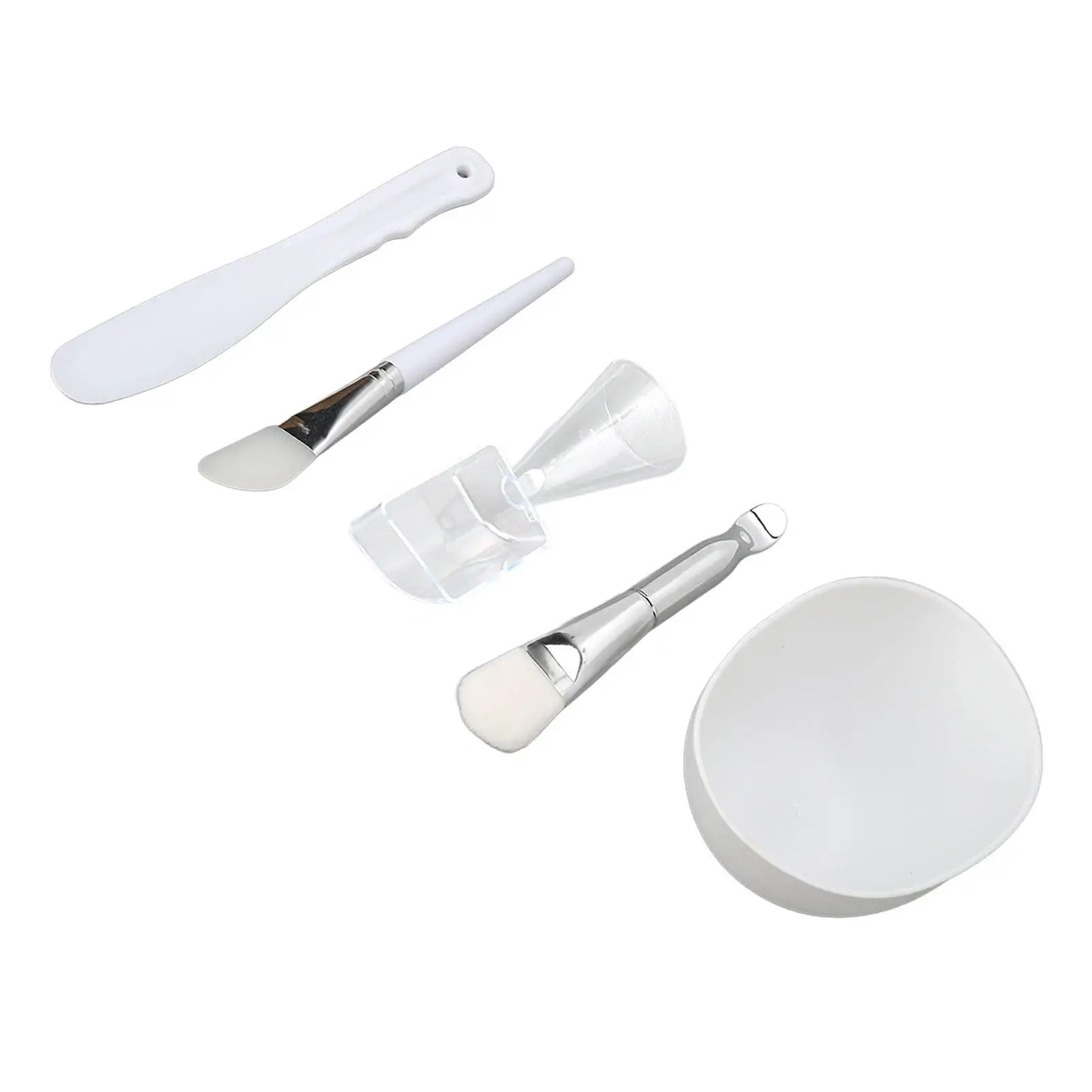 Silicone Mixing Bowl Brush Set for DIY Facial Masks | Soft Bristle Tool, Spatula & Measuring Cup