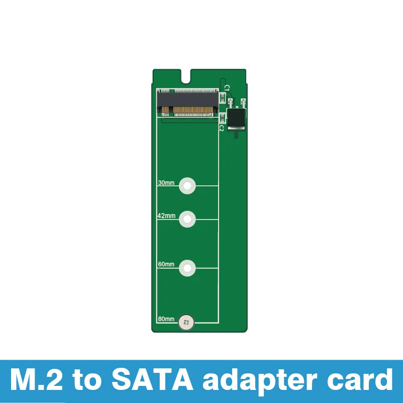 M.2 SATA NGFF to SATA Adapter Card 7+15 Laptop & Desktop Compatible 2230 2242 2260 2280 Size SSD Converter