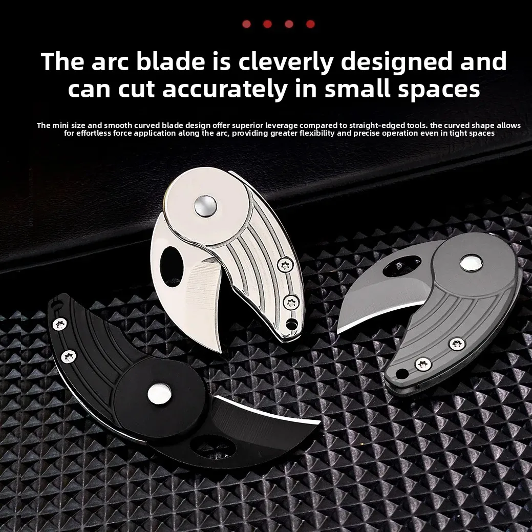 Stainless Steel Mini Folding Knife Portable Keychain Knife Outdoor EDC Pocket Knife Creative Cross Border Camping Tool