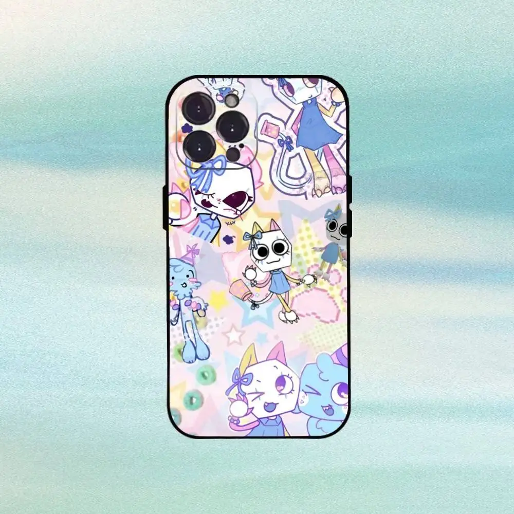 حافظة هاتف كارتون Goob D-Dandys World لهاتف آيفون 16 15 14 13 12 11 Pro Max Plus، 5G حافظة سوداء ناعمة #2