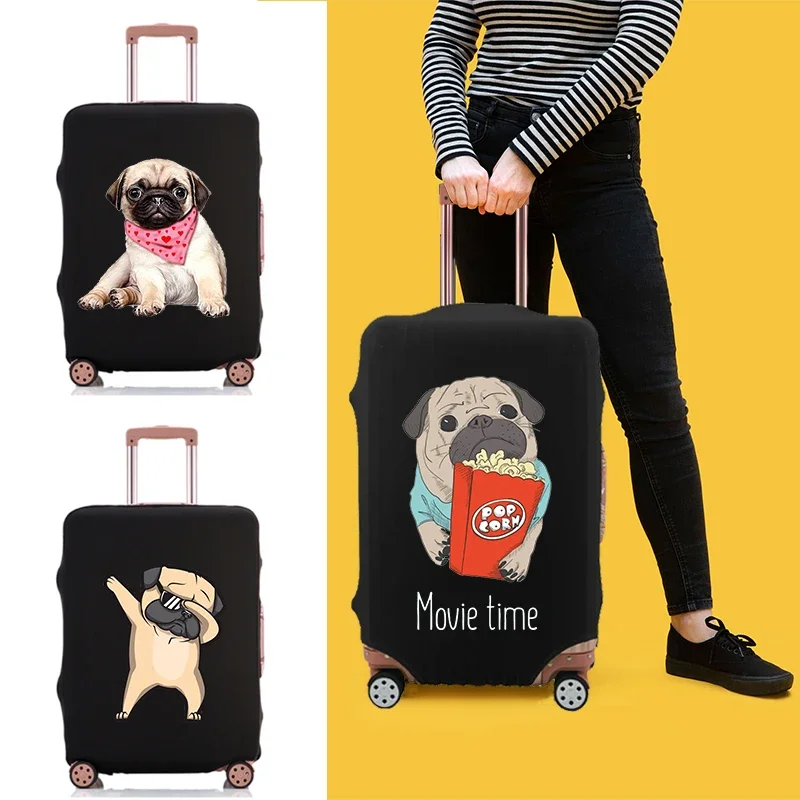 

Travel Case Cover Apply To 18-32inch Luggage Cover Elasticity Thicker Cute Dog Print Cover Trolley Case Luggage Protector