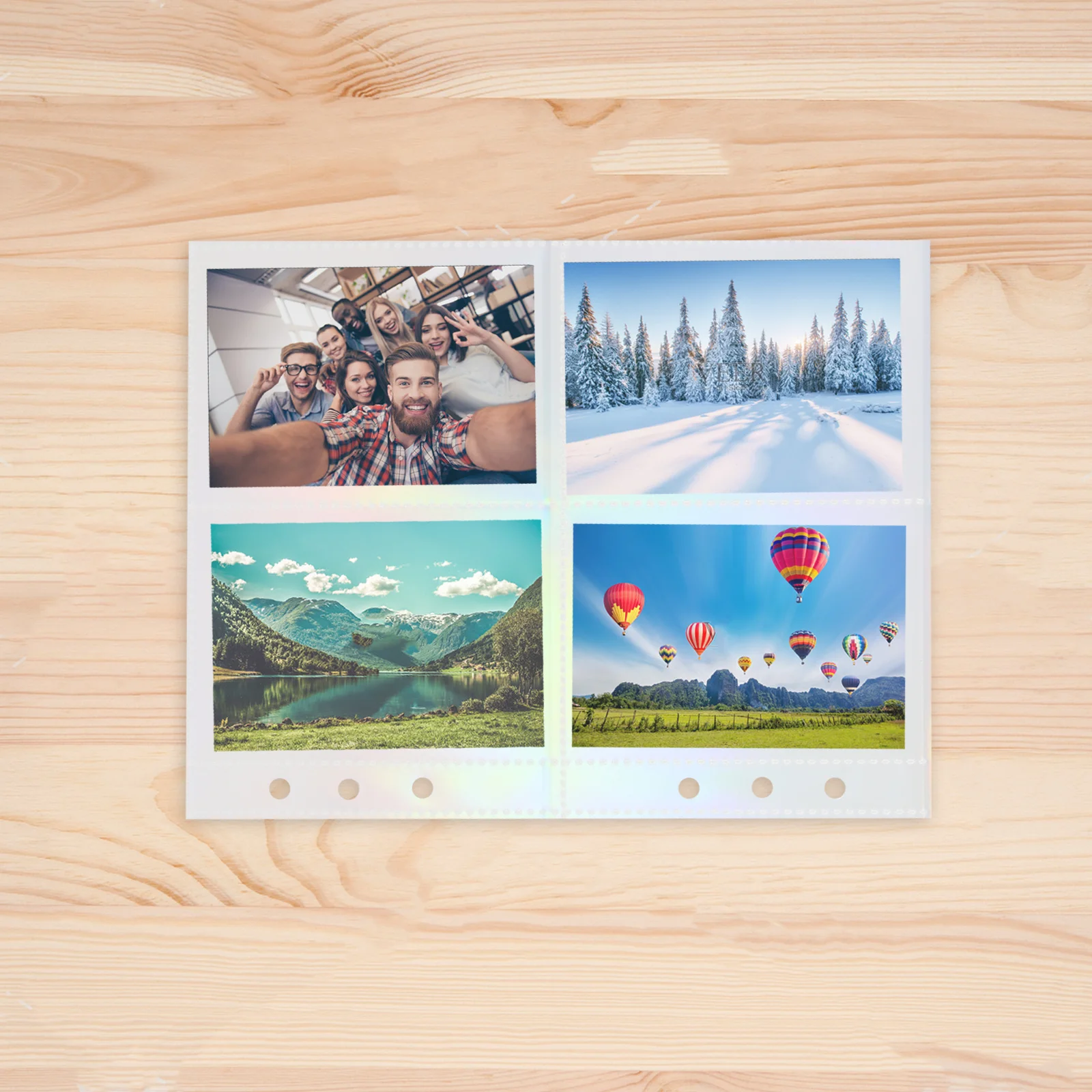 

3 Books Transparent Photo Card Sleeves Clear Photo Album Replacement Pages Loose-Leaf Card Album Pages Protective Plastic