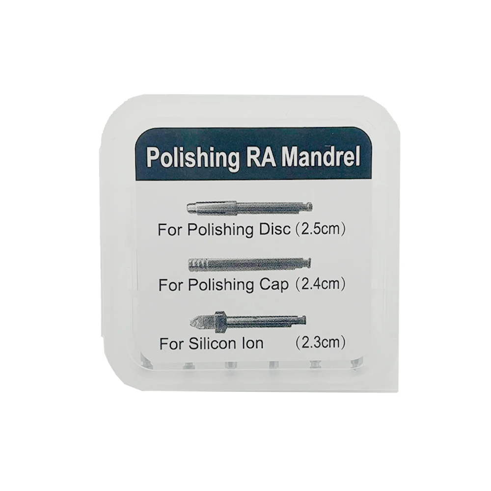6PCS Dental Polishing RA Mandrels with Super Roots Canal Disc Cap - Precision Silicon Ion Technology for Professional Use