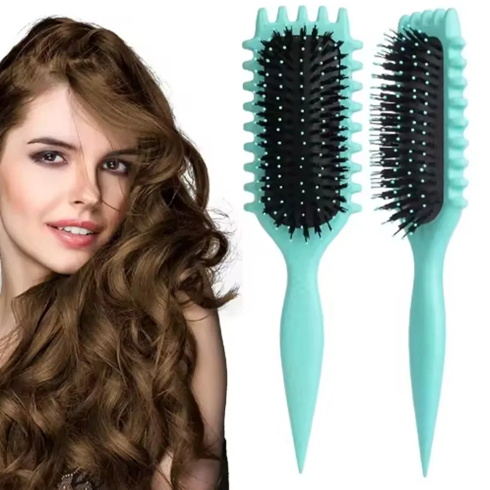 Spazzola per capelli ricci para styling da salone Spazzola per capelli arricciacapelli per pettinare e modelar i riccioli da uo