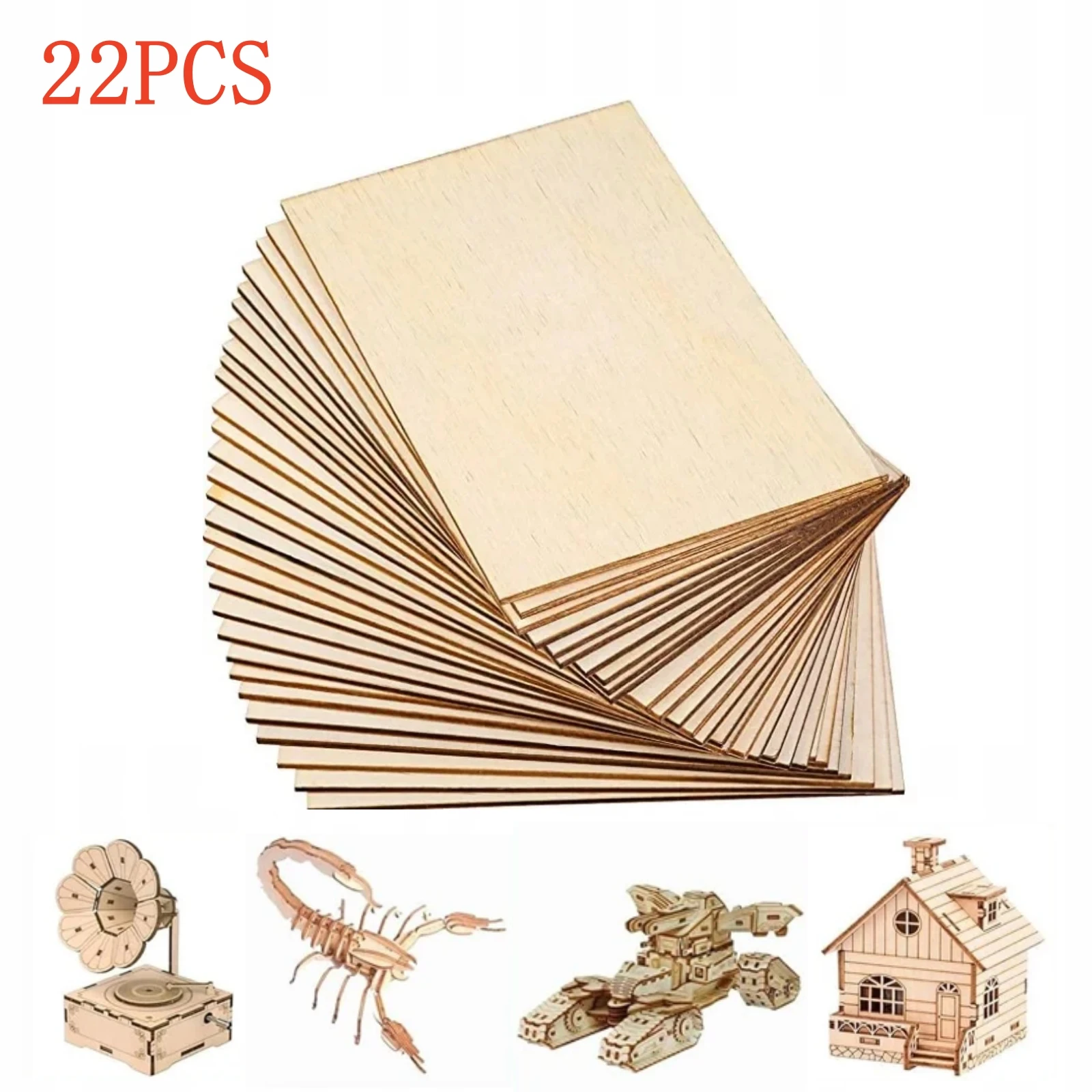 NEJE 22pcs Plywood Panels 200×300x2.5mm Are Unprocessed And Suitable For CNC Laser Engrave, DIY Creation, Woodcut And Painting