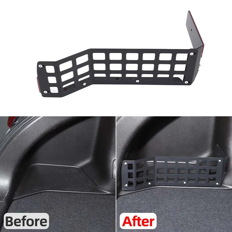 

1Pcs Aluminum alloy black For Nissan juke Infiniti ESQ 2011-2019 car trunk left storage baffle car modification accessories