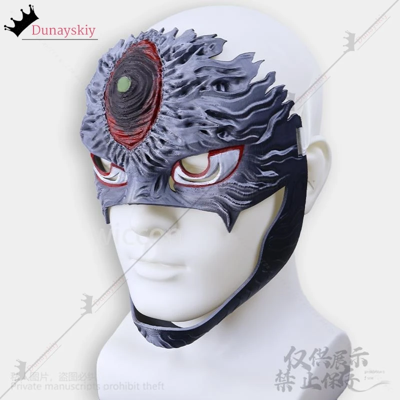 ハロウィーンパーティー用のアニメハーフフェイスマスク,カスタマイズされたホラーコスチューム,硬質プラスチック,ロールプレイ,3D