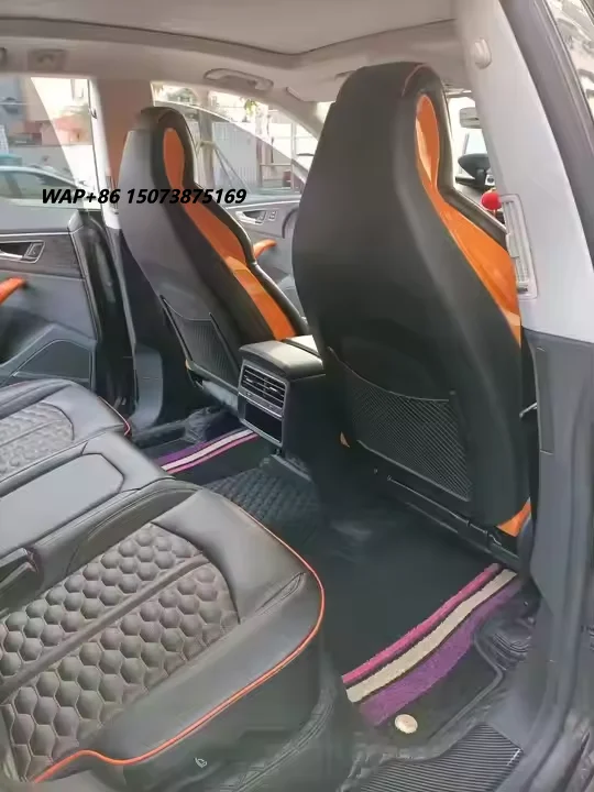 Top Grade Power Seats - Two Tone Leather Honeycomb Design Comfort Support Car Interior Enhancement Daily Commuting and Travel