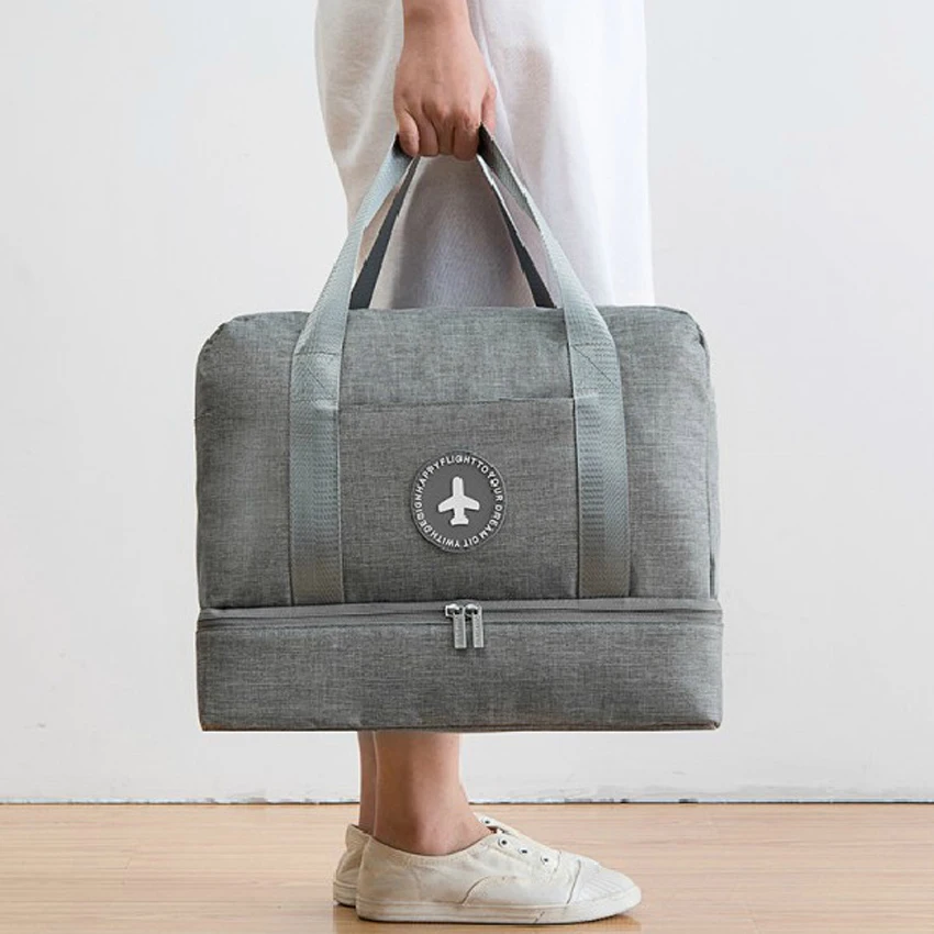 Tas Organiser Pakaian Travel Baru Tas Sepatu Koper Portabel Tas Pantai Menyerap Basah Kering Tas Penyimpanan Makeup Perlengkapan Mandi